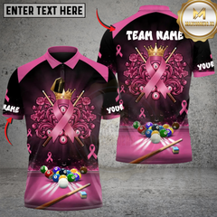 Maxcorners Queen of Pink Billiards Personalized Name 3D Unisex Shirt