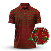 Maxcorners Funny Pattern Golf Shirt For Men, Bigfoot Golf Shirt, Christmas Golf Shirt For Golfer