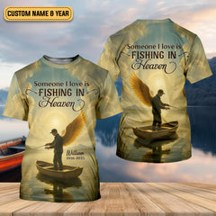 Maxcorners Fishing In Heaven Fishing UPF Shirts, Fishing Memorial Presents For Fishermen, Fishing Shirts For Men