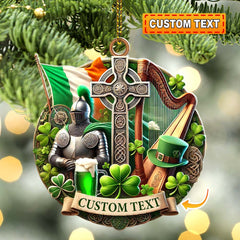 Maxcorners Custom Name Ireland Ornament, Christmas Gift for Ireland Lover5 2D Flat LM2111