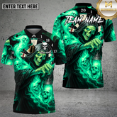 Maxcorners Grim Reaper Dartboard Flames Multioptions Personalized Name, Team Name Unisex 3D Shirt (4 Colors)