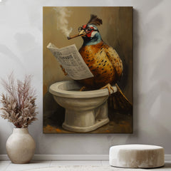 Maxcorners Cigar Bird Bathroom Canvas Toilet Wall Art9 LM2611
