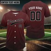 Maxcorners Red Custom Minimalist Jersey - Personalized Baseball Shirt For Men With Name & Number LM0409