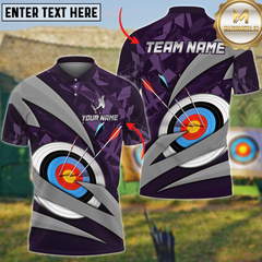 Maxcorners Archery Sliver Blade Personalized Name, Team Name 3D Unisex Shirt