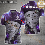 Maxcorners Darts Tornado Precision Multicolor Option Customized Name, Team Name 3D Polo Shirt