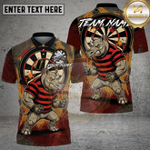 Maxcorners Dart Rhino Grunge Street Art Multicolor Options Personalized Name, Team Name 3D Shirt (4 Colors)