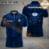 Maxcorners Ball 8 Panther Billiard Jersey Multicolor Options Personalized Name, Team Name 3D Polo Shirt (4 Colors)