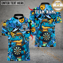Maxcorners Darts Crocodile Streetstyle Multioptions Personalized Name, Team Name Unisex 3D Shirts