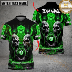 Maxcorners Billiard Ball 8 Hell Throne Multicolor Customized Name, Team Name 3D Shirt