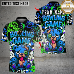 Maxcorners Halloween Bear Bowling Game Multicolor Customized Name, Team Name 3D Shirts