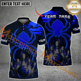 Maxcorners Ball And Pins Fire Spider-Themed Bowling Jersey Multicolor Options Personalized Name, Team Name 3D Shirt