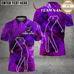 Maxcorners Golf Galaxy Swing Multicolor Customized Name, Team Name 3D Shirts