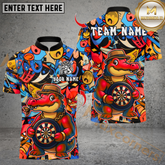 Maxcorners Darts Crocodile Streetstyle Multioptions Personalized Name, Team Name Unisex 3D Shirts