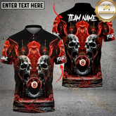 Maxcorners Billiard Ball 8 Hell Throne Multicolor Customized Name, Team Name 3D Shirt