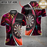 Maxcorners Darts Psychedelic Dartboard Multicolor Customized Name, Team Name 3D Shirts