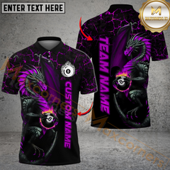 Maxcorners Ball 8 Pool Big Dragon Billiard Jersey Multicolor Options Personalized Name, Team Name 3D Shirt