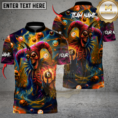 Maxcorners Evil Jester 8 Ball Billiards Multicolor Customized Name, Team Name 3D Shirt