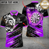 Maxcorners Darts Blazing Lion Multicolor Options Personalized Name, Team Name 3D Shirt