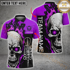 Maxcorners Inferno Skull Dart Warrior Multicolor Personalized Name, Team Name 3D Shirt