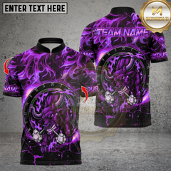 Maxcorners Darts Fire Red Bull Design Multicolor Customized Name, Team Name 3D Shirts