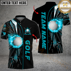 Maxcorners Golf Ball Break Glass Multicolor Customized Name, Team Name 3D Shirts