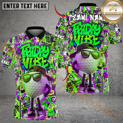 Maxcorners Friday Street Swing Golf Polo Shirt, Customized Name & Team Name 3D Shirts (4 Colors)