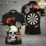 Maxcorners Darts Skull Snake Multicolor Options Personalized Name, Team Name 3D Shirt