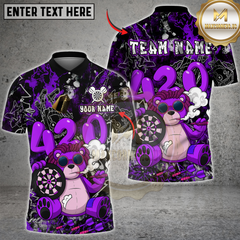 Maxcorners Darts 420 Smoker Teddy Bear Dartboard Multicolor Customized Name, Team Name 3D Shirts