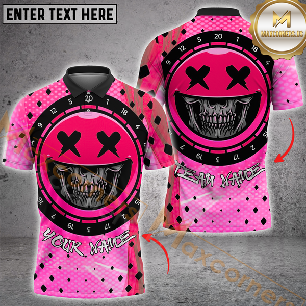 Maxcorners Darts Smile Rebellion Multicolor Options Personalized Name, Team Name 3D Shirt