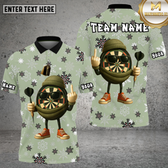 Maxcorners Snowflake Winter Dartboard Chill Multioptions Personalized Name, Team Name Unisex 3D Shirt (4 Colors)