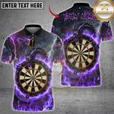Maxcorners Darts Fire Dragon & Dartboard Multicolor Customized Name, Team Name 3D Shirts