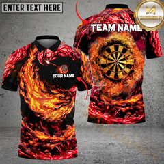 Maxcorners Darts Double Flame Multicolor Options Personalized Name, Team Name 3D Shirt