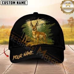 Maxcorners Black Hunter Personalized Name Cap