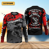 Maxcorners As Long As She Swallows Funny Fishing Shirt, SPF Shirt For Men, Gift For Fisherman, Men's Fishing Shirt