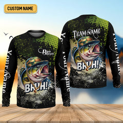 Maxcorners Bass Fishing Shirt, Fishing UPF Shirts, Team Fishing Shirt, SPF Shirt For Men, Fishing Gifts For Men