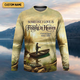 Maxcorners Fishing In Heaven Fishing Memorial SPF Shirt For Men, Gift For Fisherman, Fishing Shirts For Men