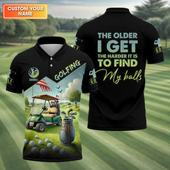 Maxcorners The Older I Get Custom Men's Golf Polo Shirt, Funny Golf Shirt, Dad Golf Gift