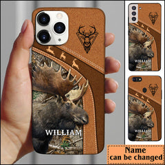 Maxcorners Moose Hunting Personalized Name Phone Case LM0912