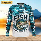 Maxcorners Mens Fish Around And Find Out T Shirt, Funny Fishing Shirt, Mens SPF Shirt, Fishing Gifts For Men, Bass Fishing