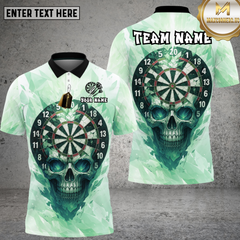 Maxcorners Skull Dart Shirt Blue Ice Crystal Skull Multioptions Personalized Name, Team Name Unisex 3D Shirt (4 Colors)