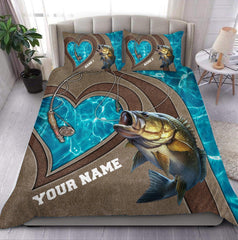 Maxcorners Custom Name Fishing Bedding Set
