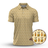 Beer Golf Shirt For Golfer, Pattern Golf Shirt, Funny Golf Shirt For Men, Crazy Golf Shirt
