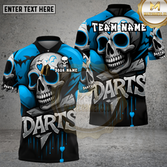Maxcorners Death Skull Dartboard Art Multioptions Personalized Name, Team Name Unisex 3D Shirt (4 Colors)