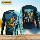 Maxcorners Fishing It's Not Just A Hobby It's A Way Of Life Fishing UPF Shirts, Fishing Gifts For Men