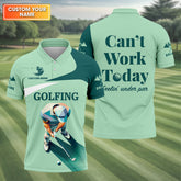 Maxcorners Can't Work Today Feelin Under Par Custom Men's Golf Polo Shirt, Funny Golf Shirt, Gift For Golfers
