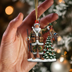 Maxcorners Custom Name Hunting Ornament, Christmas Gift for Animal Hunter 2D Flat LM2111