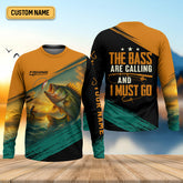 Maxcorners The Bass Are Calling And I Must Go SPF Shirt For Men, Gift For Fisherman, Largemouth Bass Fishing