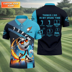 Maxcorners Things I Do In My Spare Time Custom Funny Golf Polo Shirt, Fathers Day Gifts