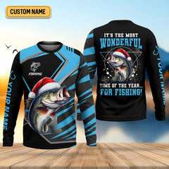 Maxcorners It's The Most Wonderful Time Of The Year For Fishing SPF Shirt For Men, Christmas Fishing Gift Ideas