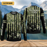 Maxcorners American Hooker Patriotic Fishing Shirt, Camo Fishing Shirt, SPF Shirt For Men, Gift For Fisherman